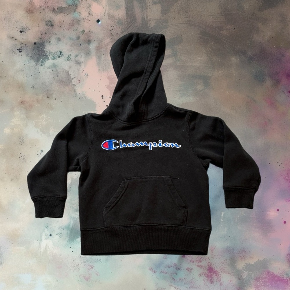 Handsome and Classic Champion Kids Black Hoodie Size 4 / 4T Like New